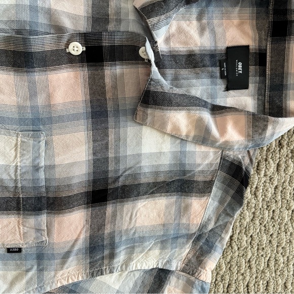 Obey Plaid Short Sleeve Button-Up Shirt - Picture 2 of 3